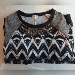 Women's Hint Size Large Long Sleeve Shirt Top